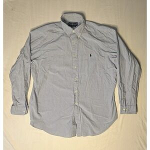 Polo Ralph Lauren Dress Shirt Men's Size 17 34/35 Checks Long Sleeve Button Up